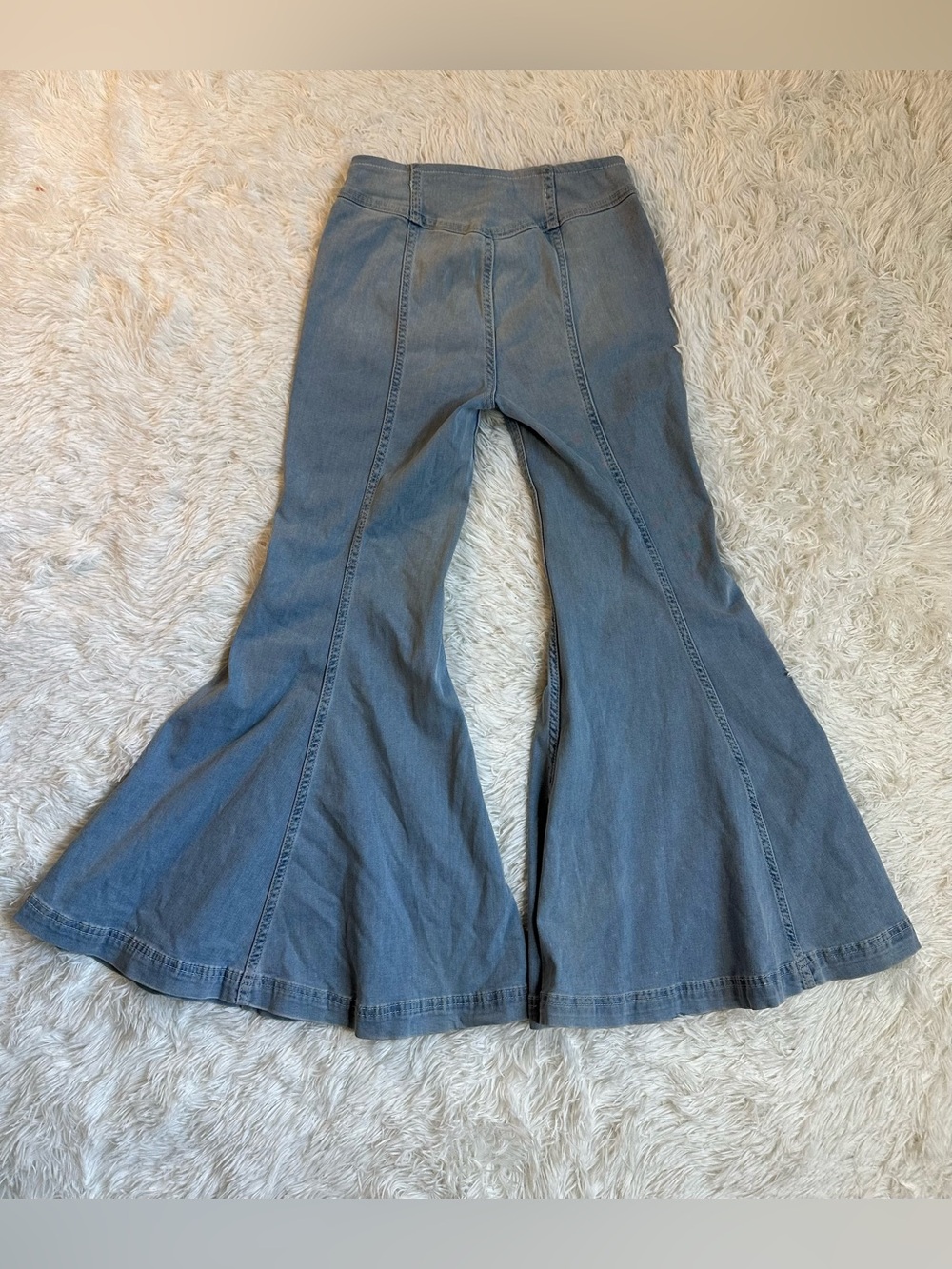 Free People We The Free Just Float On Flare Jeans Size 24 High Rise Bell Bottom - Picture 4 of 8